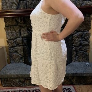 Nicole Dresses - Lovely White Lace V Neck Summer Dress Sz 12/14 Nicole Dresses - Lovely White Lace V Neck Summer Dress Sz 12/14